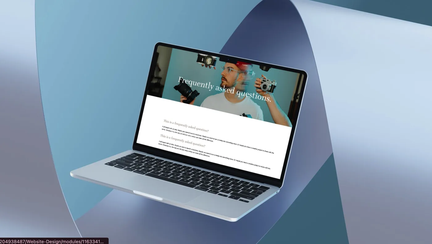 Fotós portfólió weboldal sablon laptopon